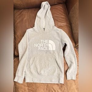 The North Face Pullover Hoodie,Light Grey, 
Size 10-12 Big Boy